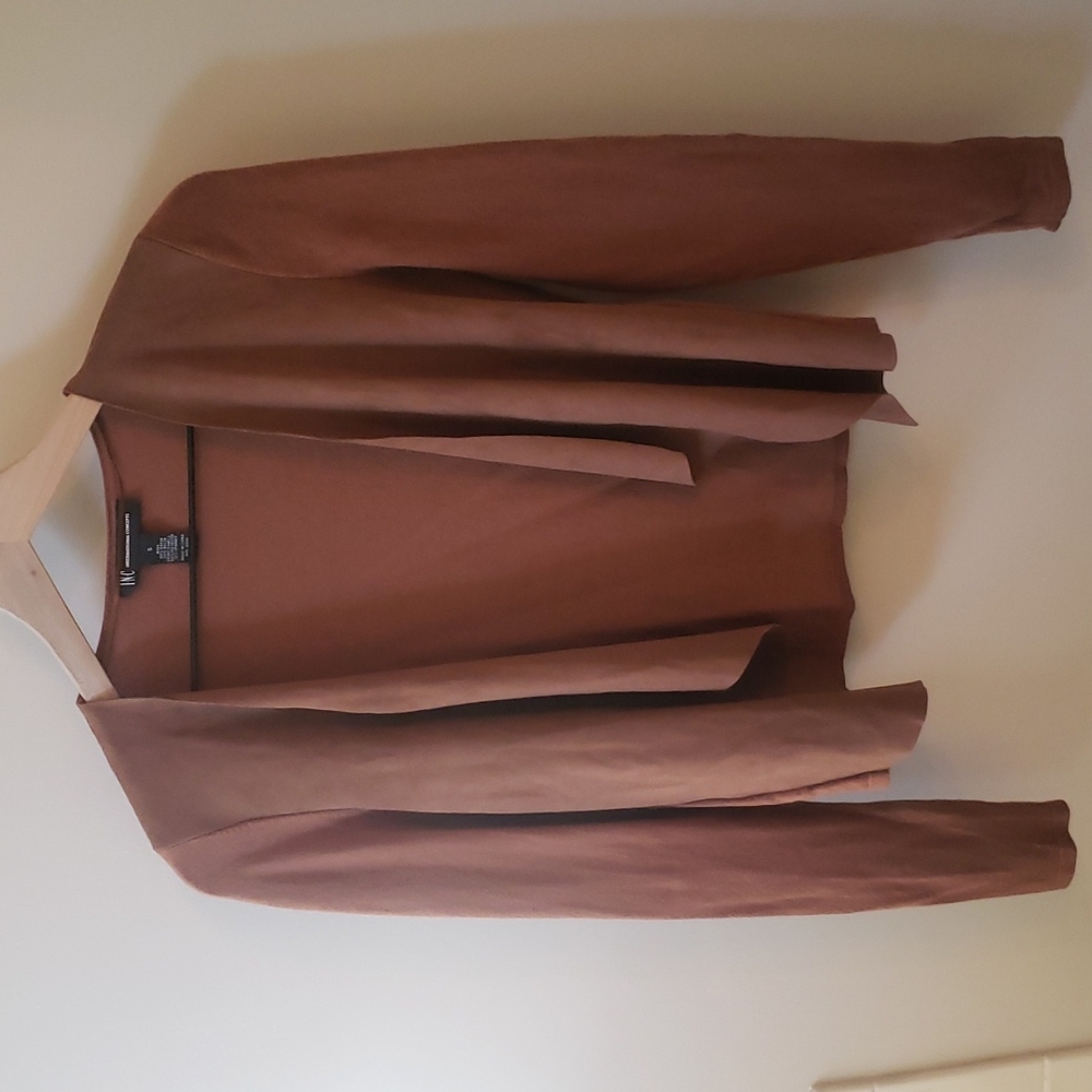 INC Suede Cardigan